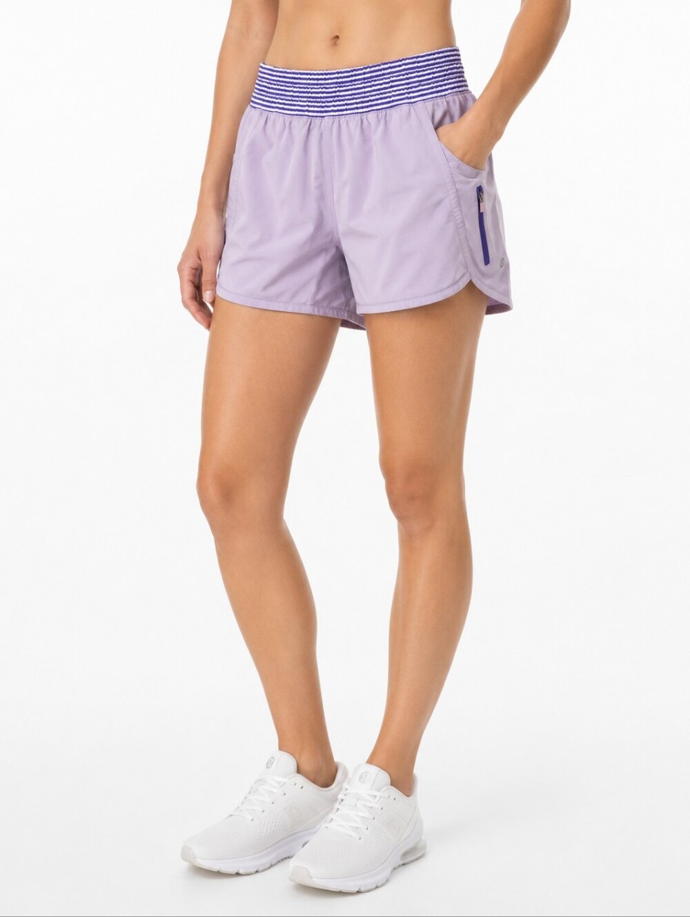 Lululemon Tracker Short III *4-way Stretch Classic Stripe Iris Flower Purple 4